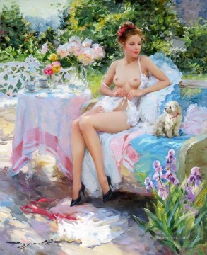 Pretty Woman KR 026 Impressionist nude Oil Paintings